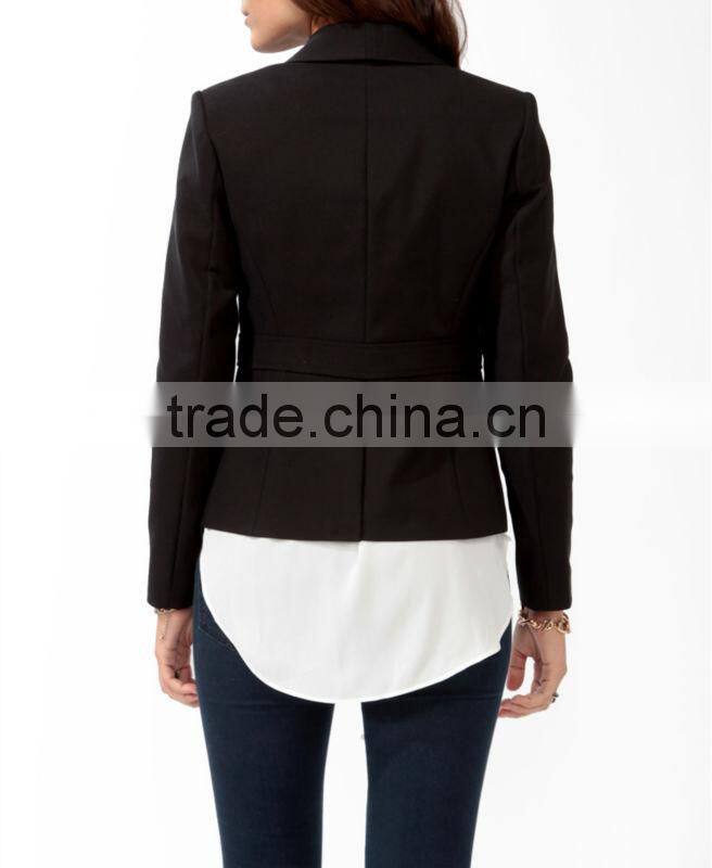 Faceted Single Button Blazer