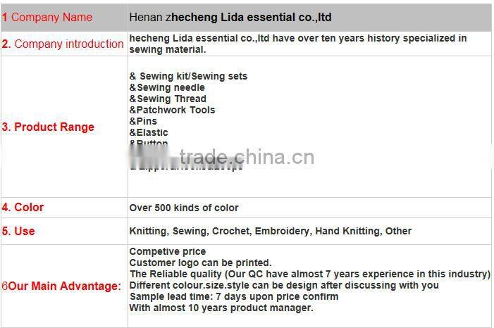 waterproof sewing kit type crochet hook set with cloth bag