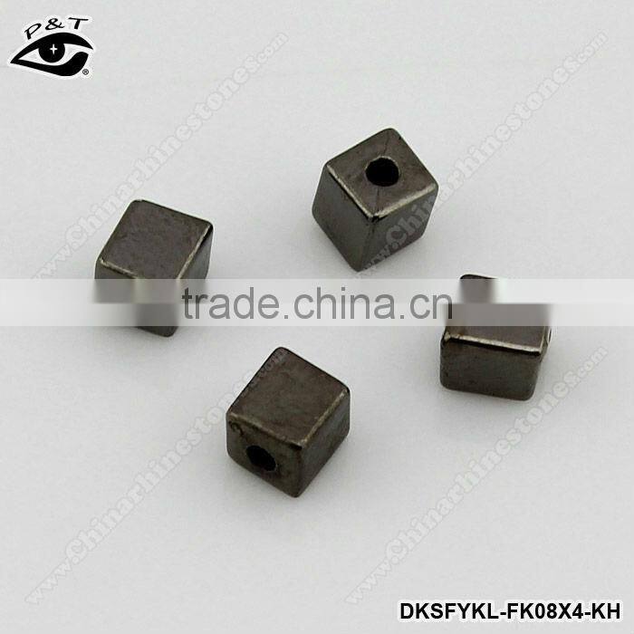 Square Studs gunmetal 8x4mm sew on suds for clothing