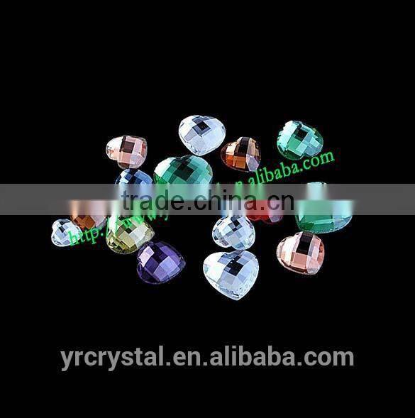 Crystal Bead Silver Back Stones Facet Cut Flat Base Gemstones