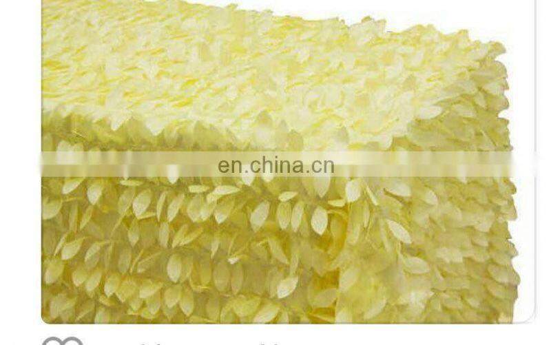 Customized Color Taffeta Petal Round Wedding Table Cloth