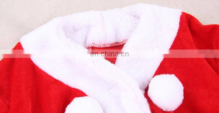 New products high quality unique Christmas santa claus dress costumes for kids MFJ-0091