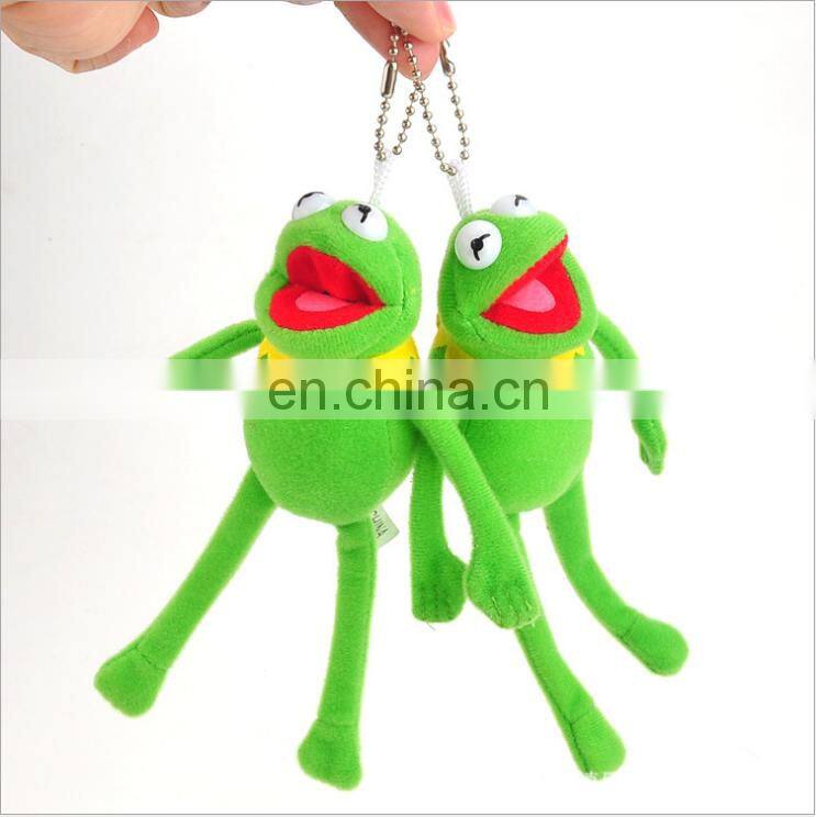Wholesale big eye plush stuffed frog animal toy with long legs plush backpack clip toys