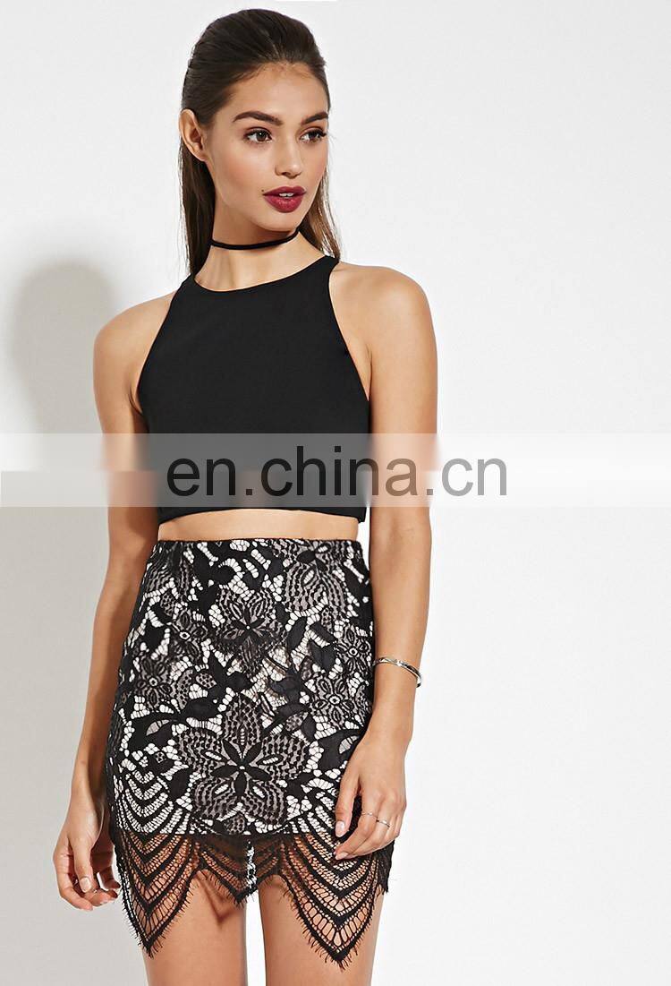 100% Polyester unlined midi Elegant Yellow sexy girl mini skirt