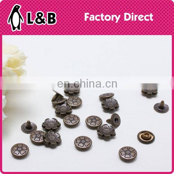 new fashion wholesale hot saling 10mm square alloy rivet