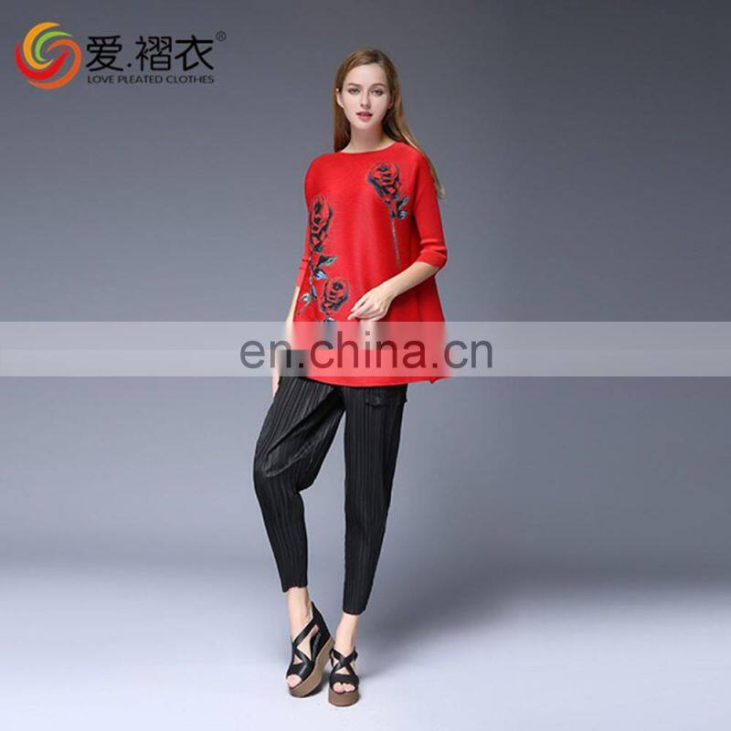 2017 Top selling summer wear solid color tops female lace blouses