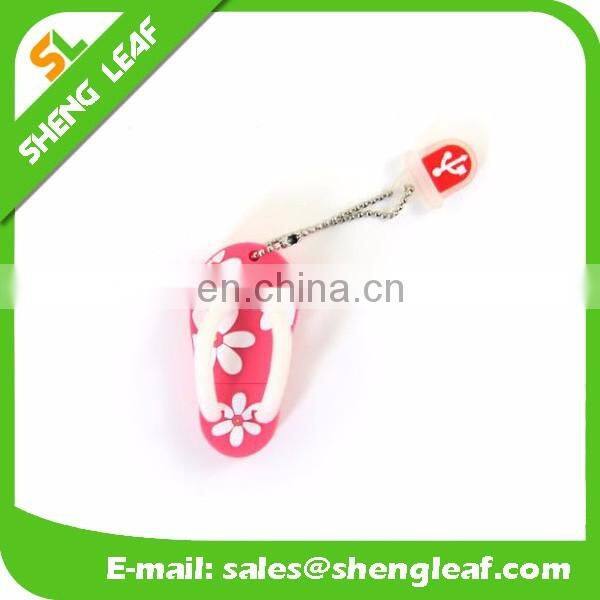 2016 promotional gifts custom Rubber slipper shaped mini cute usb