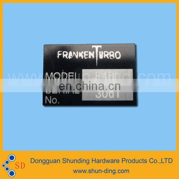 Advanced Printing Metal machine Label with Serial Number