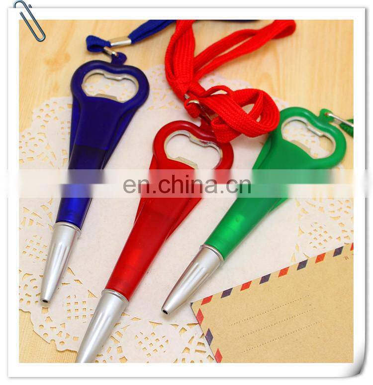 promotion novelty fancy creative advertising bottle opener ballpoint ball pen