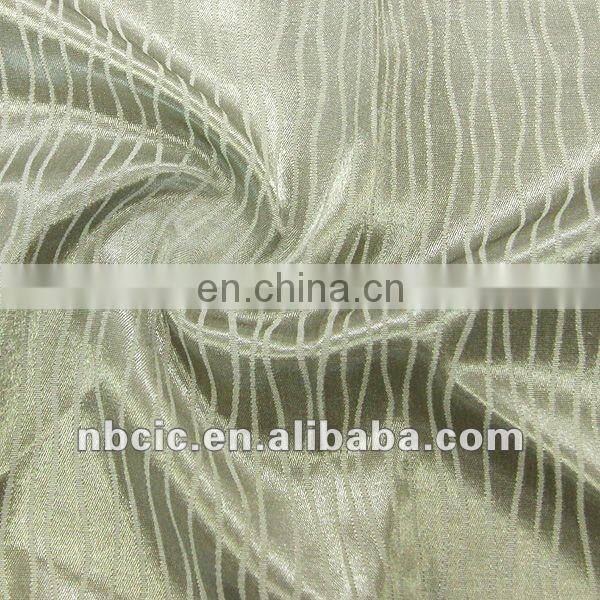 Fashion new design pretty ningbo polyester jacquard chenille plain dyed stripe fabric for sofa