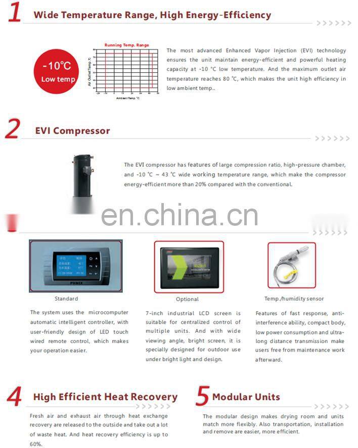 2016 New Fruits/Meats/Clothes Industrial Heat Pump Dryer