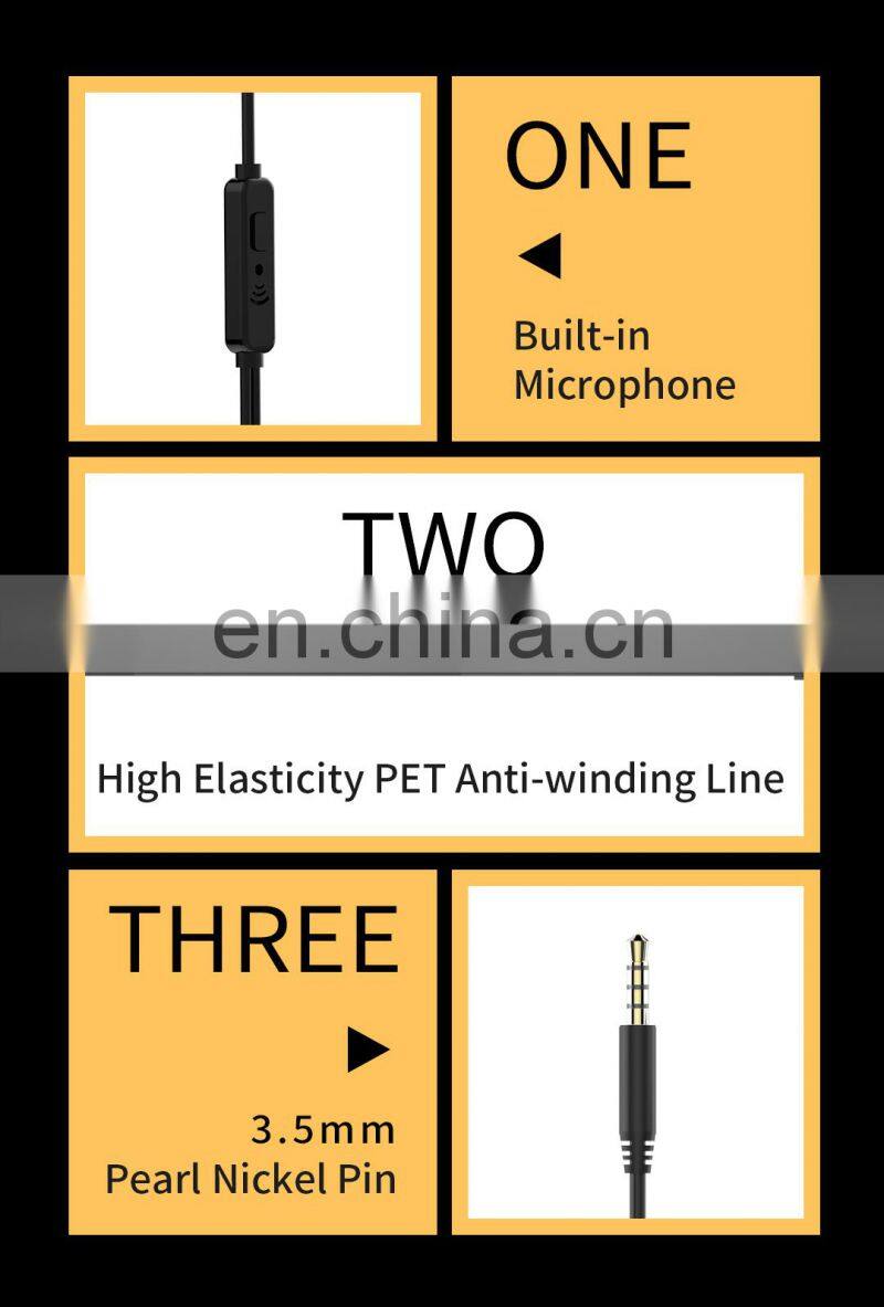 New Arrivals 2019 Amazon Free Sample Hand Free Small Wired Control Earphone