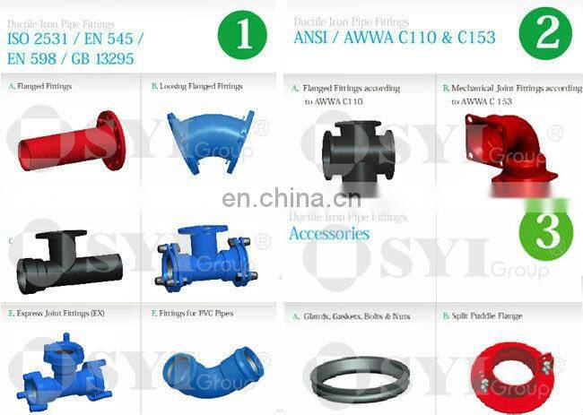 Ductile iron pipes and fittings