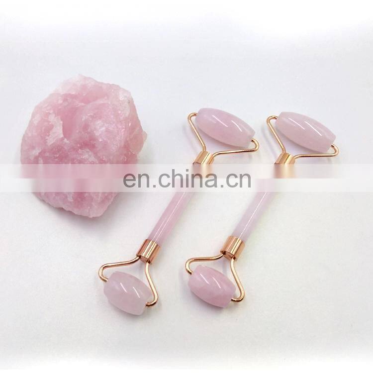 Slim Chin Rose Quartz Facial Massage Natural Pink xiuyan Jade facial roller massager