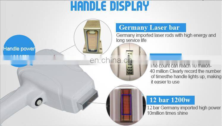 12 Bar 1200W 808 Soprano Ice Alma Laser Hair Removal Crystal Soprano Ice Alma