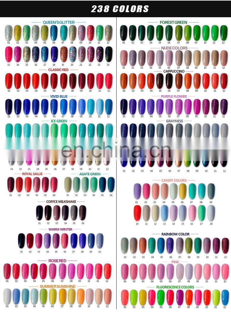 Private Label Color Gel Nail Polish Glass Bottles Painting Gold Nail Paint China OEM 8ml Eco-friendly Nail Beauty
