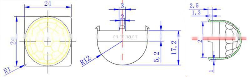 High Sensitive Human Motion Optical PIR Sensor Case Housing fresnel lens