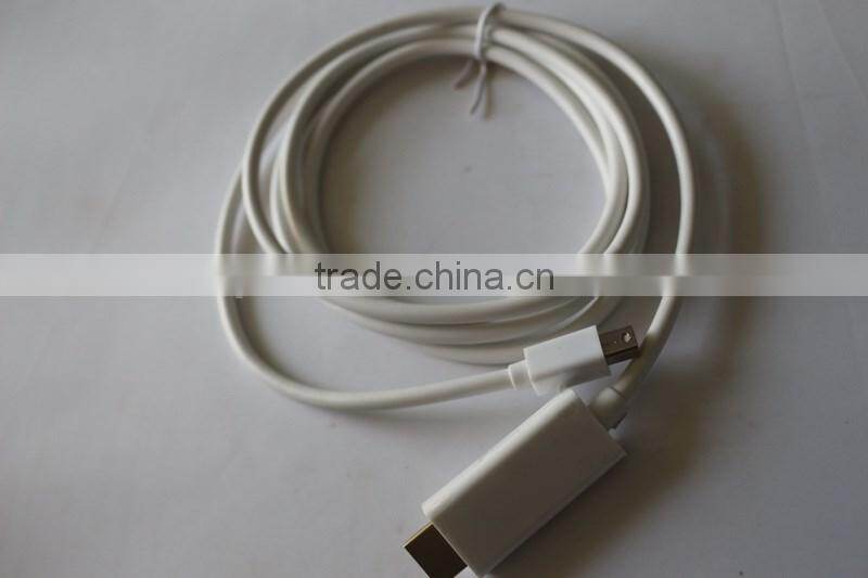white colour DisplayPort Mini DP To HD Cable