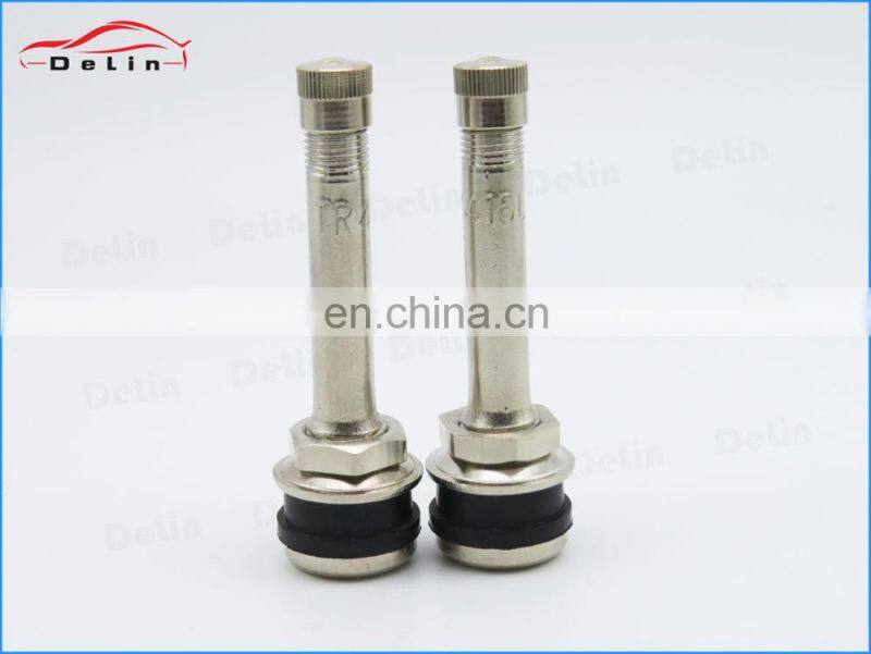 DeLin truck single bend tyre valve tractor brass factory seal clamp-in tyre valve V3-20-1HX