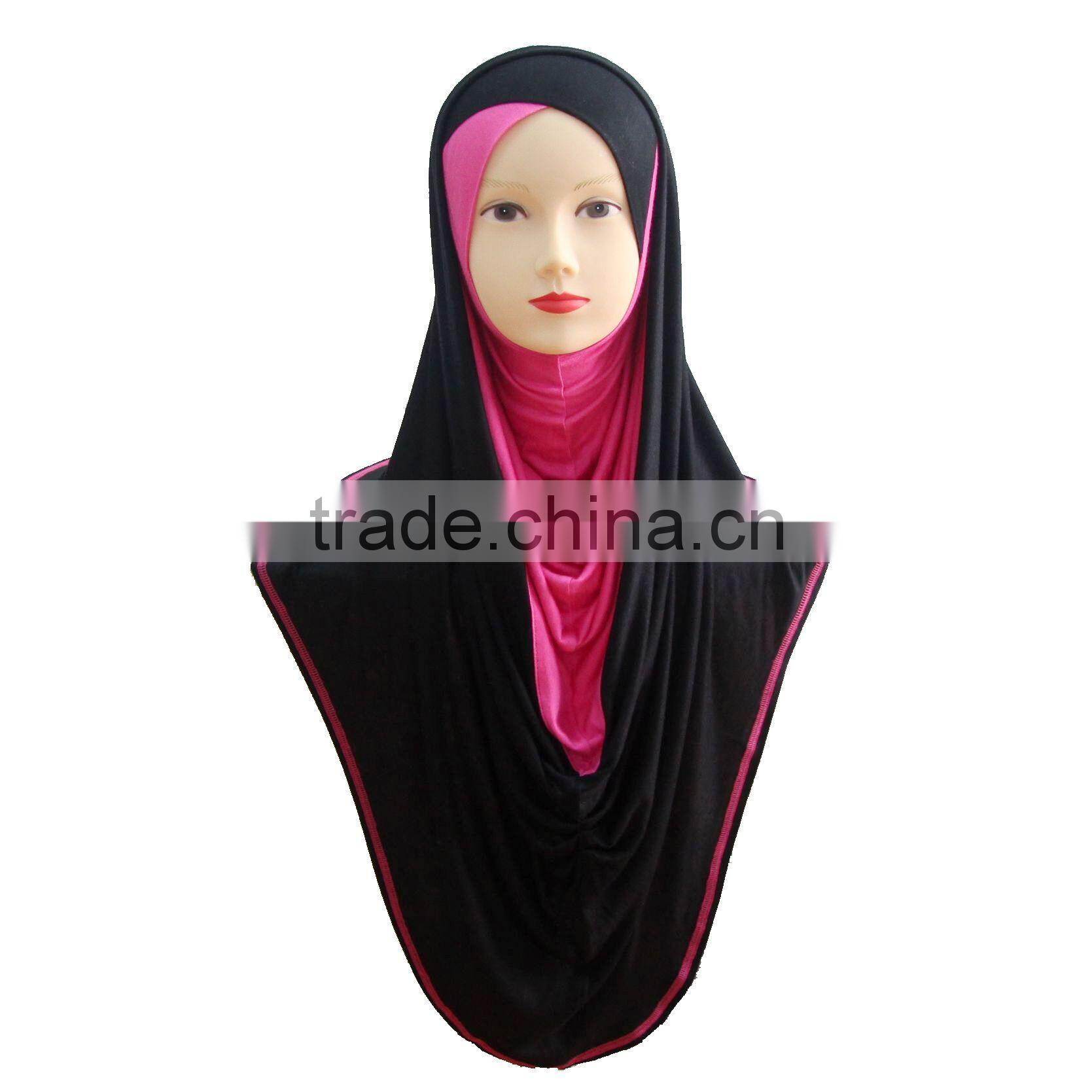 Newest Plain crossover HOT COTTON islamic scarf hijab BIG LONG MUSLIM one piece HIJAB