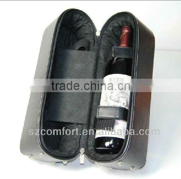 Leather bottle carrying case