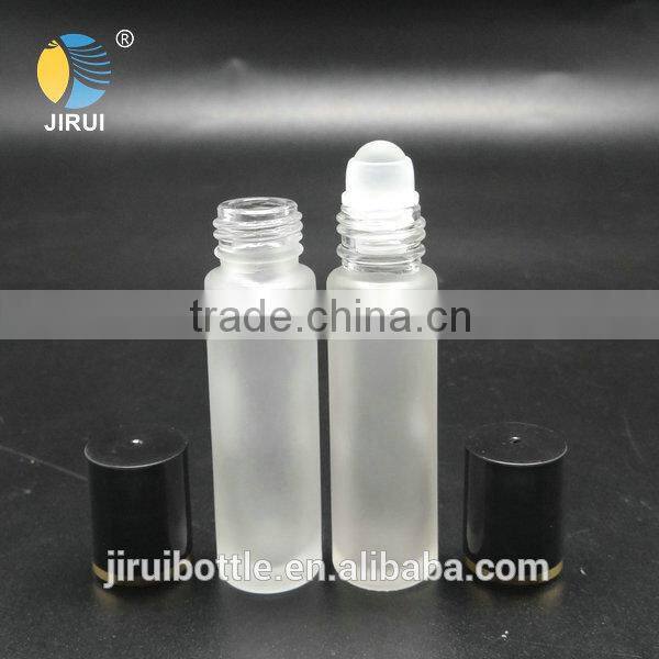 10ml frosted roll on glass bottle with cap