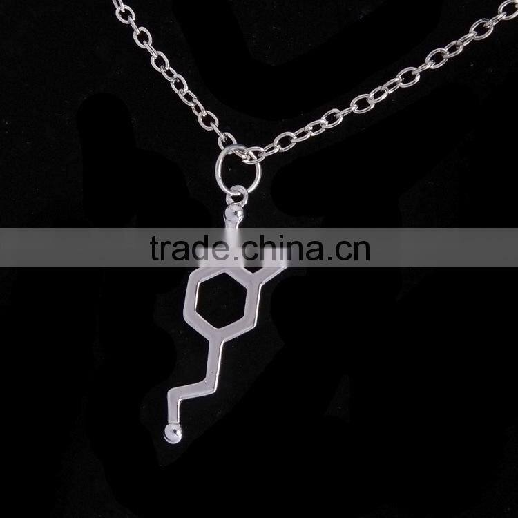 Hot newest molecular necklace chemical structure formula necklace