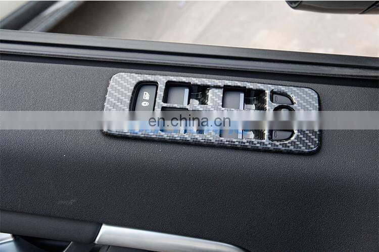 For Land Rover Discovery Sport 2015 2016 2017 ABS Carbon Fiber Window Lift Switch Button Cover Trim Car Accessories 4pcs