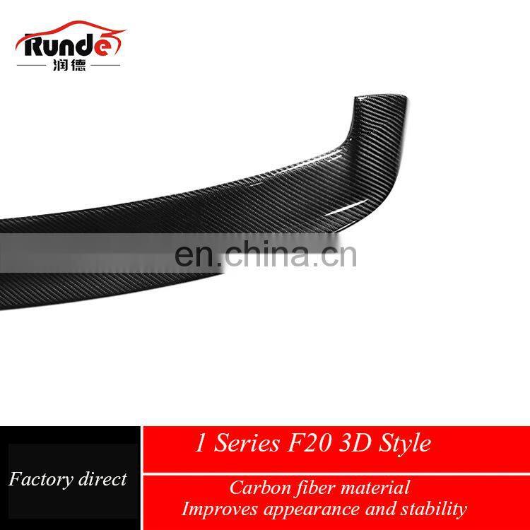 Runde New arrival Pretty 3D Style Auto Carbon Fiber Material rear Spoiler for 2012-2014 BMW 1Series F20 Spoiler
