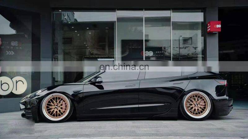 Runde In Stock New Automotive Kit For Tesla Model 3 Upgrade ST Style Body Kit Front Rear Bumper Side Skirts Spoiler