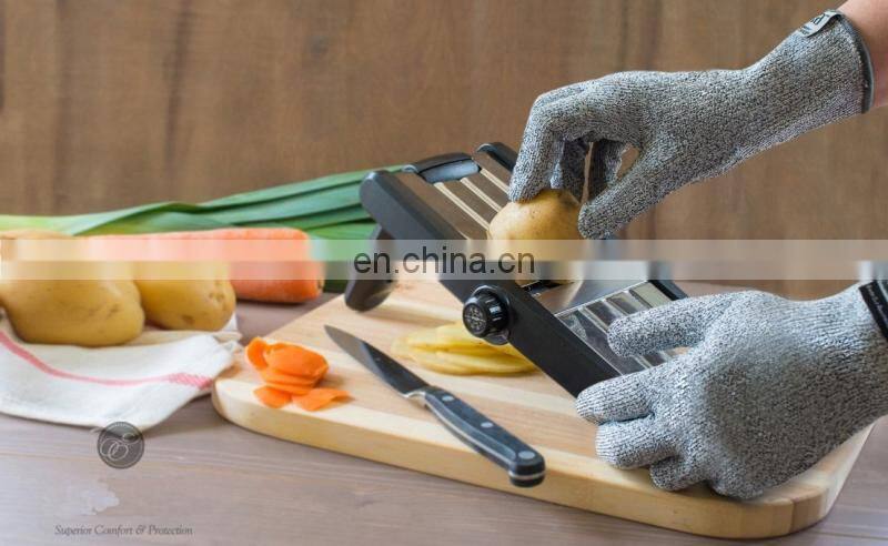 Glass Handing HPPE Stain Steel ANSI A4 Anti Cut Resistant Butcher Safety Work Gloves