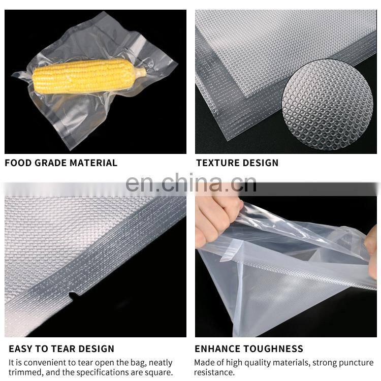 Embossed Plastic Storage Roll Chamber Eco Biodegradable Food Sealed Vacuum Sealer Bag
