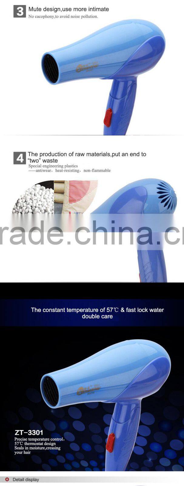 Foldable Hair Dryer 230V Mini Travel Cordless Hair Dryer