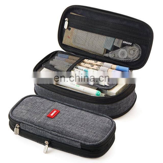 Amazon High Large Capacity Multifunction Cute Custom Canvas Kids Pen Holder Pencil Case