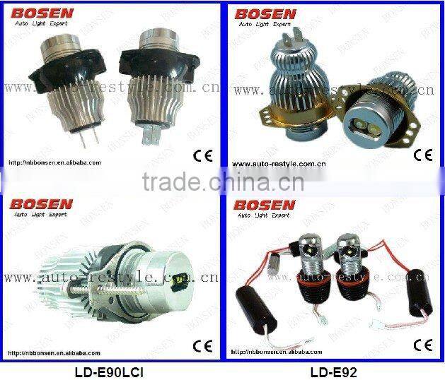 error free,error decoder inside 10w 4leds cree chip headlight H8 E92 error free angel eyes LED marker