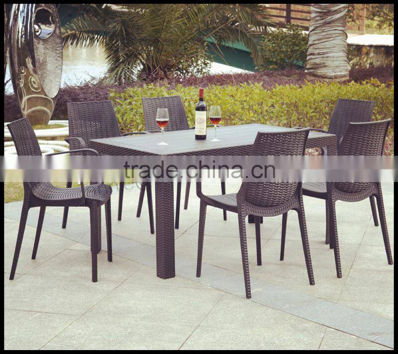 Brown Plastic Table and chair