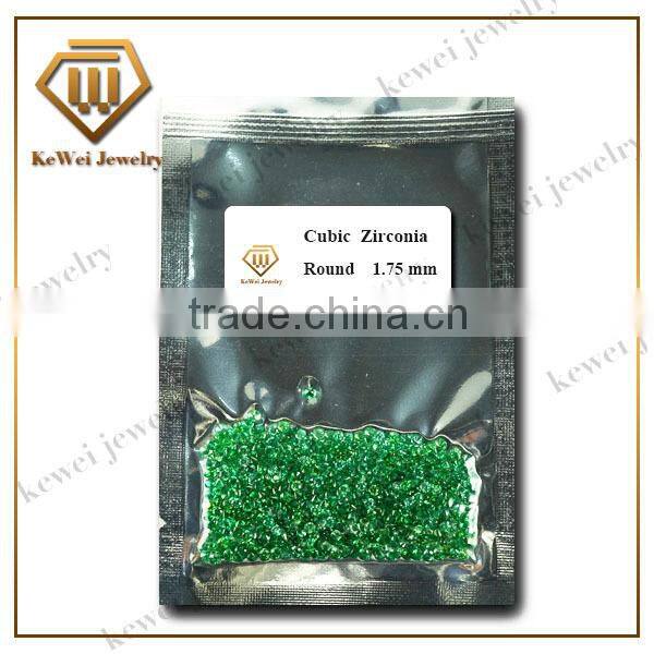 CZ gemstone vacuum packing 1mm black cubic zirconia stone