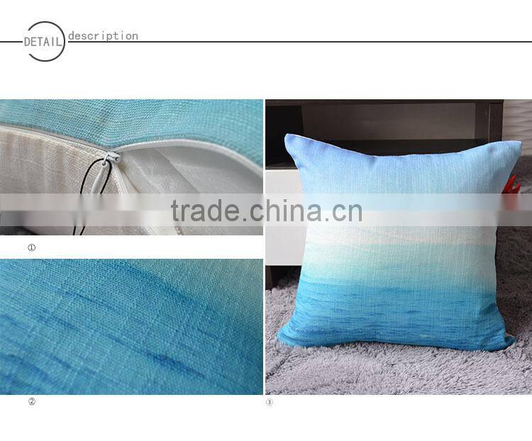 faux linen digital print pillow sea pillow
