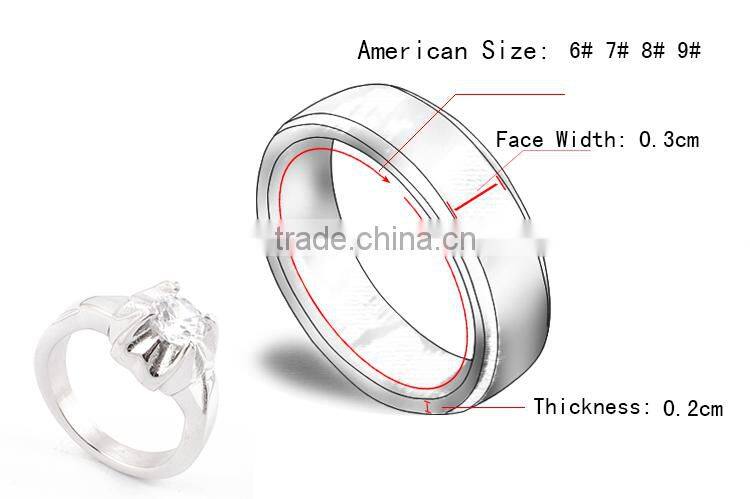 For women wedding rings with diamond silver ring