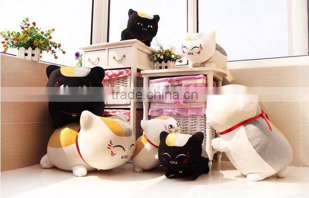 wholesale high quality low price funny cat shape plush soft stuffed pillow