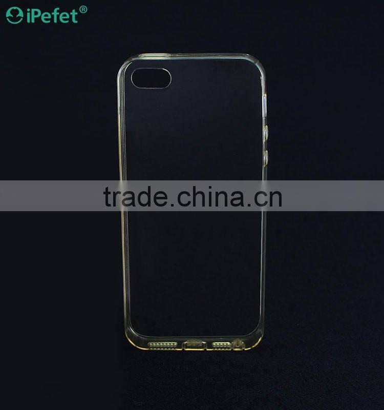 Colorful Bumper Clear Back Cover Soft Flexible TPU Phone Case For iPhone 5/se