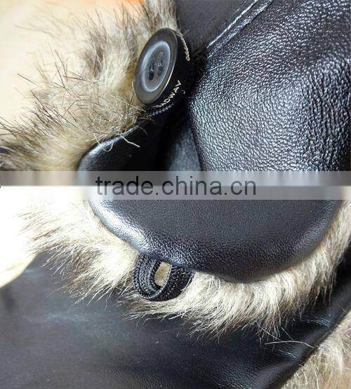 fake fur custom leather trapper hat winter