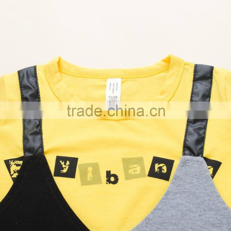 2015 Fashion Design England Gentleman Fashion Cotton Summer Short Sleeve Baby Boy Clothing Sets