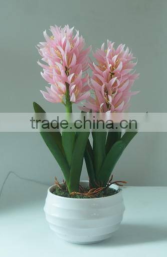 2014 new design mini potted fake flower real touch artificial flowers