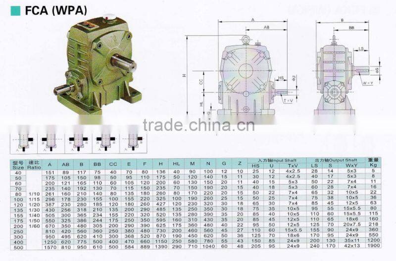 WP series,WPKS High presicion Worm Gearbox,cheap gearbox prices