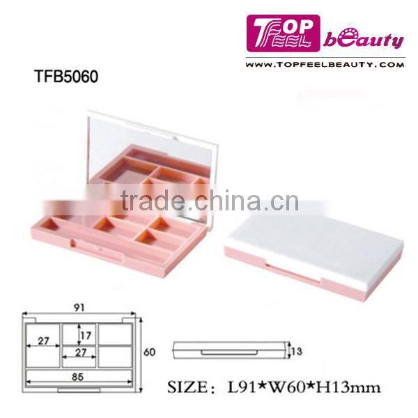 5COLOR eyeshadow palette case with clear cover top quality makeup packaging