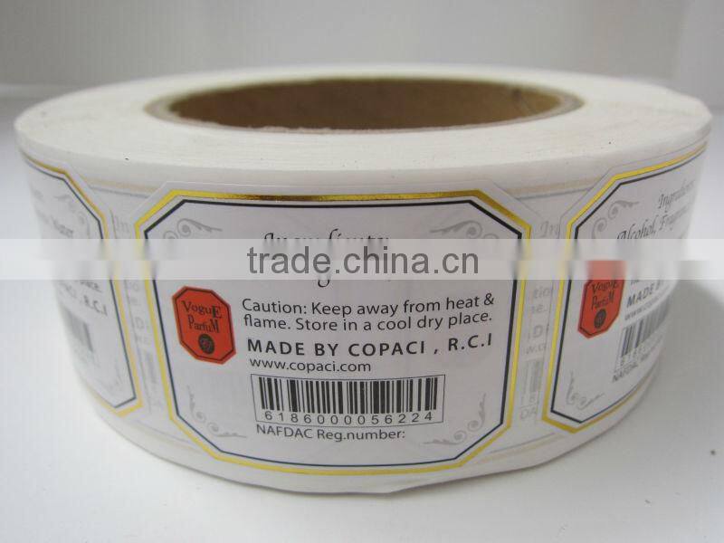 printed cosmetic stickers OEM manufacturer