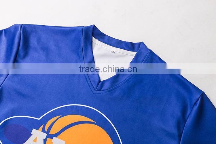 dark color v neck long sleeve basketball jersey uniform design color blue
