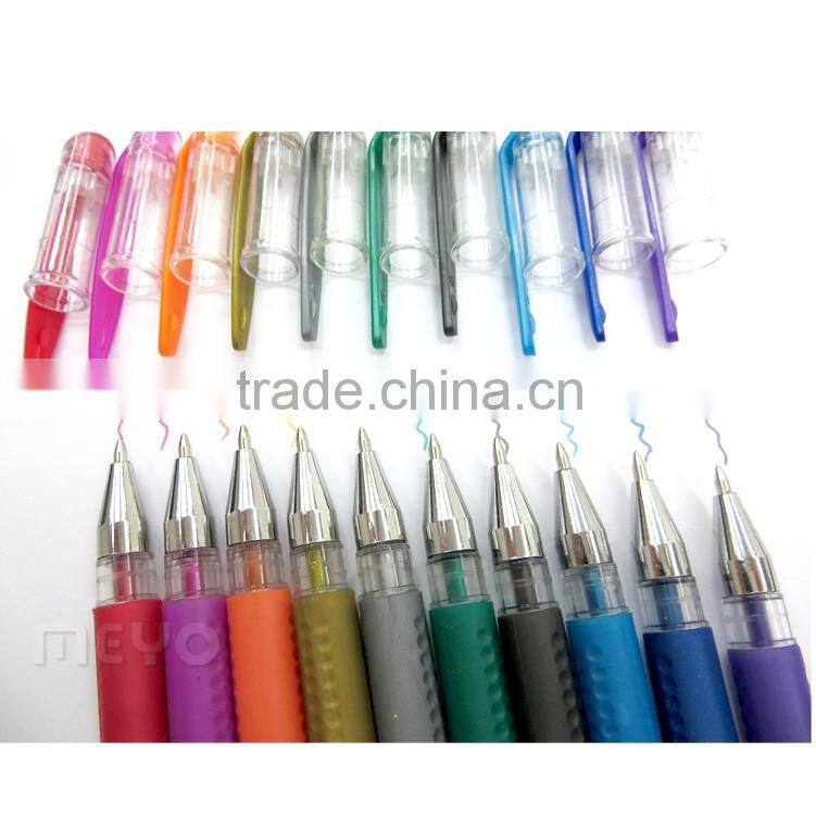 Promotional plastic oil pen roller ball pen with 60 colors