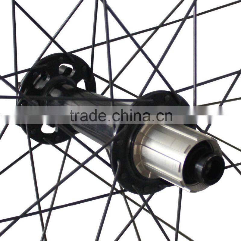 2015 new design carbon fat bike wheelset UD matt 26er 65mm width hookless double wall tubeless compatible